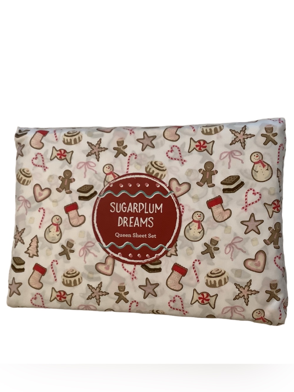 Sugarplum Dreams Holiday Cookie Swap Queen 4 Pc. Sheet Set New